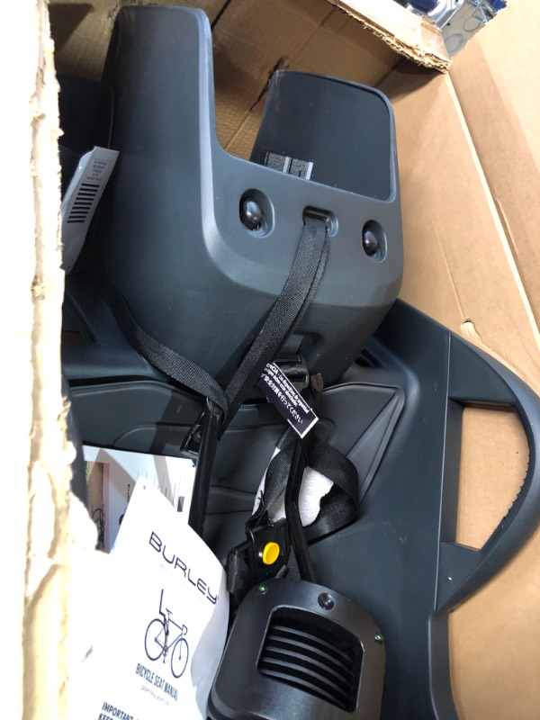 Photo 3 of (USED AND MISSING PIECES) Burley Dash Child Bike Seat X Fm - Reclining Frame Mount Standard Rails Black/Grey