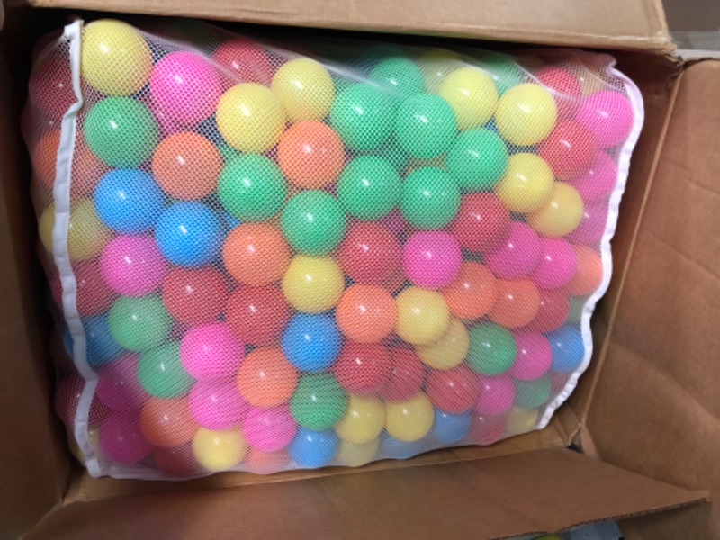 Photo 3 of Amazon Basics BPA Free Crush-Proof Plastic Ball Pit Balls with Storage Bag