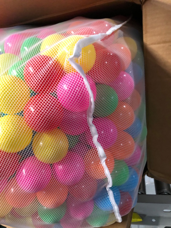 Photo 4 of Amazon Basics BPA Free Crush-Proof Plastic Ball Pit Balls with Storage Bag