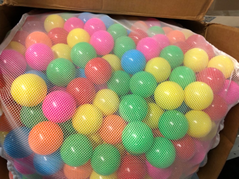 Photo 2 of Amazon Basics BPA Free Crush-Proof Plastic Ball Pit Balls with Storage Bag