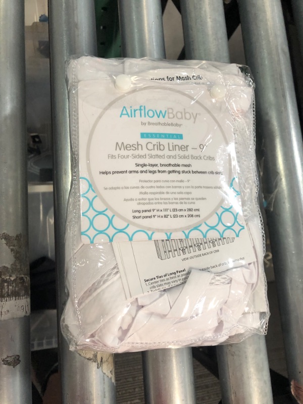 Photo 3 of AirflowBaby Mesh Crib Liner — Essential Collection — White 9”