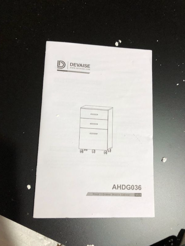 Photo 5 of ***MAJOR DAMAGE - SEE PICTURES***
Amazon Basics 3 Drawer Mobile File Cabinet With Lock, Black, 20.71" D x 15.51" W x 24.29" H