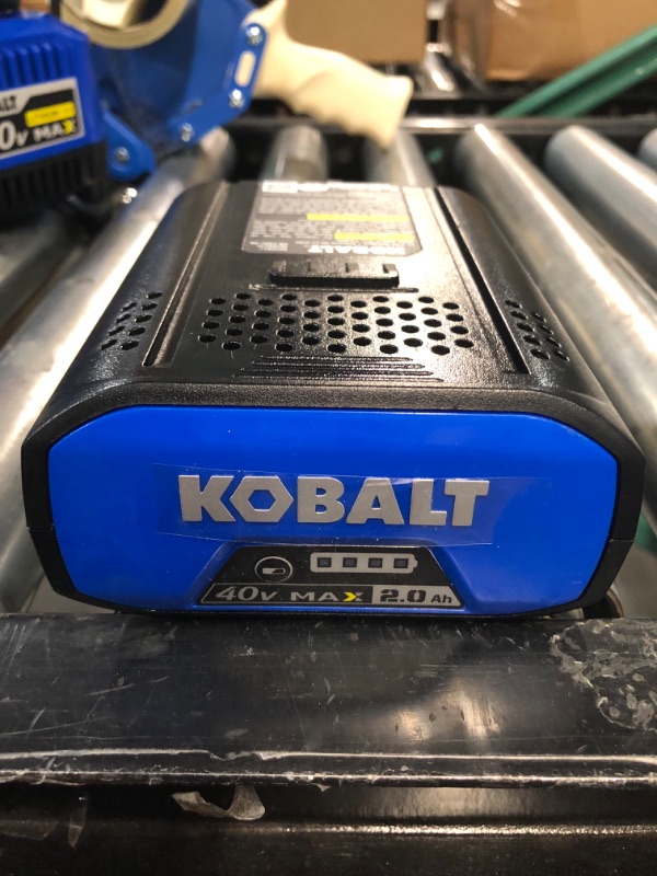 Photo 2 of Kobalt 40-Volt 4-Amps 4.0ah Rechargeable Lithium Ion (Li-Ion) Cordless Power Equipment Battery