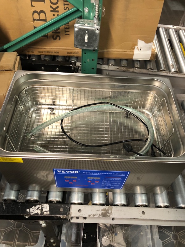 Photo 3 of **HAS BEEN USED, CLEAN BEFORE USE** VEVOR 22L Industrial Ultrasonic Cleaner with Digital Timer&Heater 40kHz Professional Ultrasonic Cleaner 110V with Excellent Cleaning Effect for Wrench Tools Industrial Parts Mental Apparatus