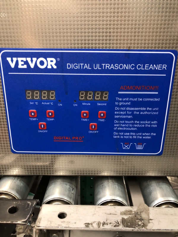 Photo 2 of **HAS BEEN USED, CLEAN BEFORE USE** VEVOR 22L Industrial Ultrasonic Cleaner with Digital Timer&Heater 40kHz Professional Ultrasonic Cleaner 110V with Excellent Cleaning Effect for Wrench Tools Industrial Parts Mental Apparatus