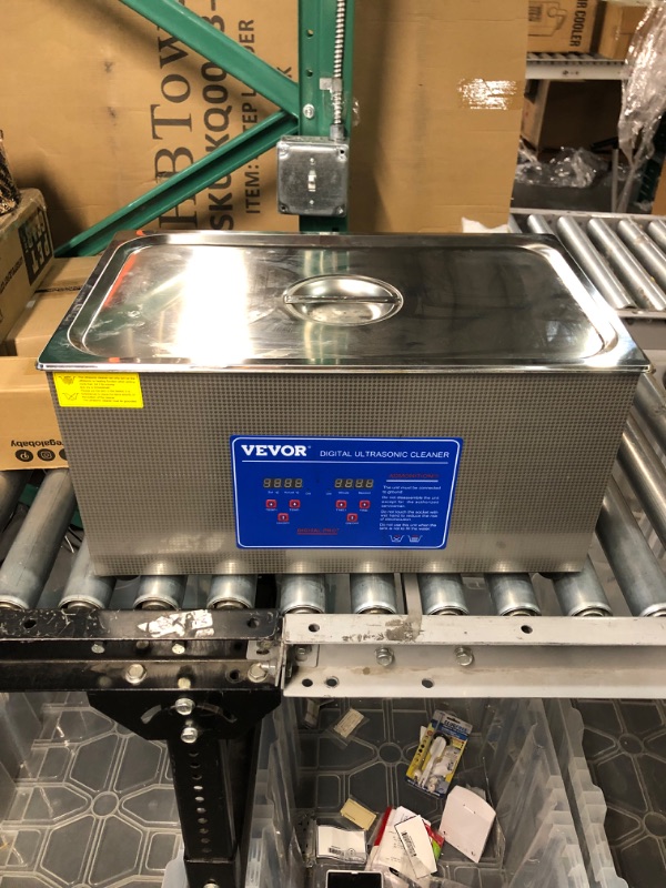 Photo 4 of **HAS BEEN USED, CLEAN BEFORE USE** VEVOR 22L Industrial Ultrasonic Cleaner with Digital Timer&Heater 40kHz Professional Ultrasonic Cleaner 110V with Excellent Cleaning Effect for Wrench Tools Industrial Parts Mental Apparatus