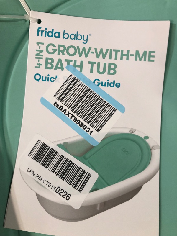 Photo 2 of 4-in-1 Grow-with-Me Bath Tub by Frida Baby Transforms Infant Bathtub to Toddler Bath Seat with Backrest for Assisted Sitting in Tub