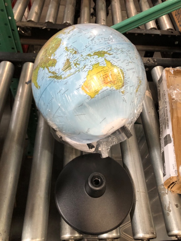 Photo 3 of **DAMAGED** Waypoint Geographic Amazing Earth 2-in-1 Globe with Augmented Reality, 10” Illuminated World Globe, Smart Interactive Globe with Stand, Blue Ocean Famous Landmarks