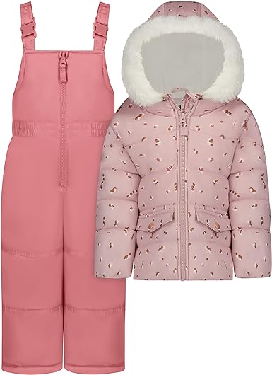 Photo 1 of Osh Kosh Girls' Ski Jacket and Snowbib Snowsuit Outfit Set large/6x