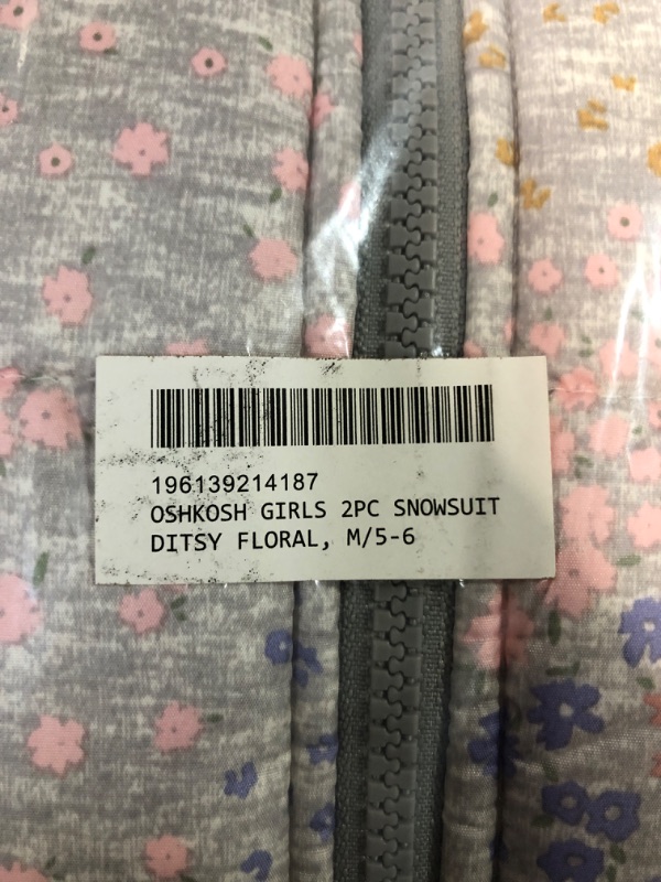 Photo 4 of Osh Kosh Girls' Ski Jacket and Snowbib Snowsuit Outfit Set 4 Ditsy Floral medium/ 5-6