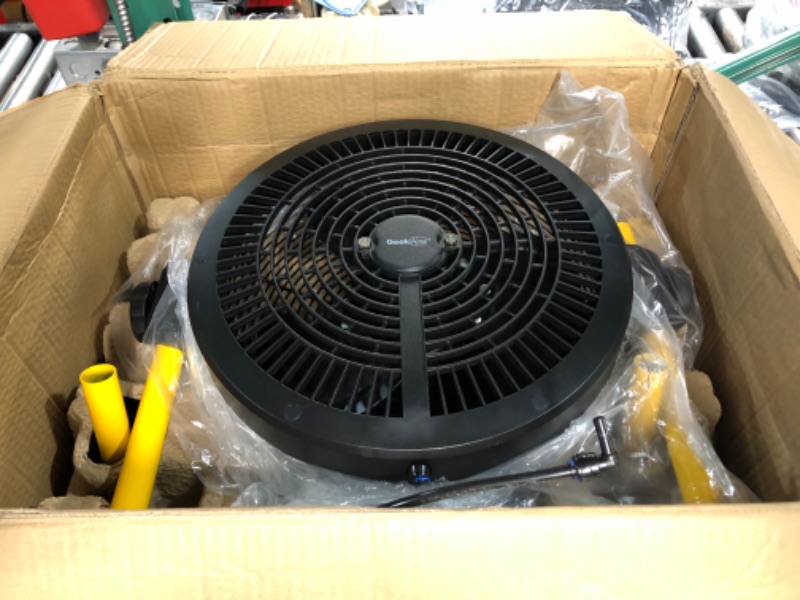 Photo 2 of **PARTS ONLY** Geek Aire Battery Operated Misting Fans, 12 inch Rechargeable Outdoor Floor Fan with 2.9 Gal