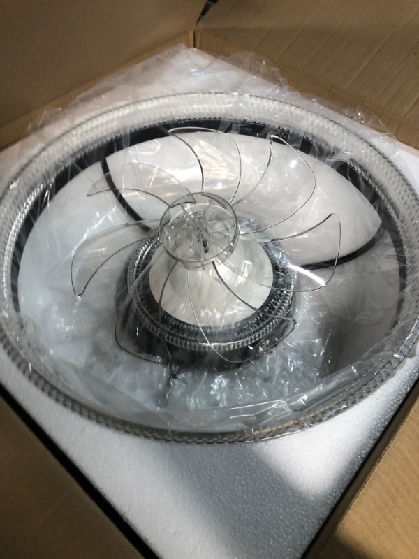 Photo 2 of [READ NOTES]
JINYUDABANG 360° Oscillating Flush Mount Ceiling Fans with Lights and Remote Control, 20" Low Profile Ceiling Fan with Stepless Dimming,