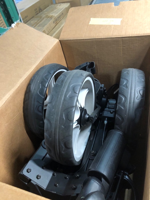 Photo 1 of **PARTS ONLY, DAMAGED, MISSING PARTS** Caddytek CaddyLite Compact Semi-Auto Folding and Unfolding Golf Push Cart, Black