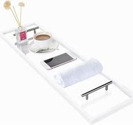 Photo 1 of (STOCK PHOTO FOR SAMPLE ONLY) - Bathtub Caddy Tray for Luxury Bathroom Bath tub with Metal Handle