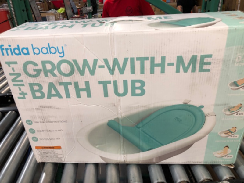 Photo 2 of 4-in-1 Grow-with-Me Bath Tub by Frida Baby Transforms Infant Bathtub to Toddler Bath Seat