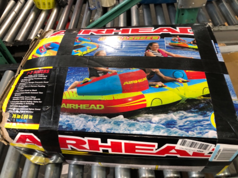 Photo 2 of Airhead 1-3 Rider Challenger Inflatable Towable Boating Water Sports Lake Tube