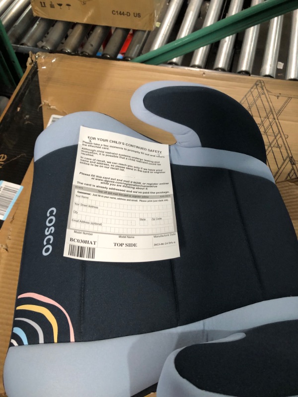 Photo 2 of Cosco Topside Backless Booster Car Seat, Lightweight 40-100 lbs, Rainbow