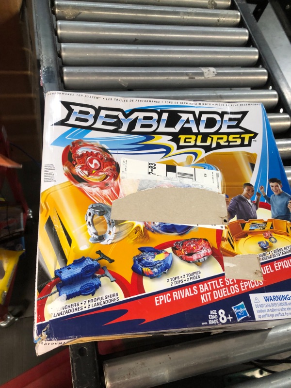 Photo 2 of Beyblade Burst Epic Rivals Battle Set – Complete Set with Beyblade Burst Beystadium,Yellow