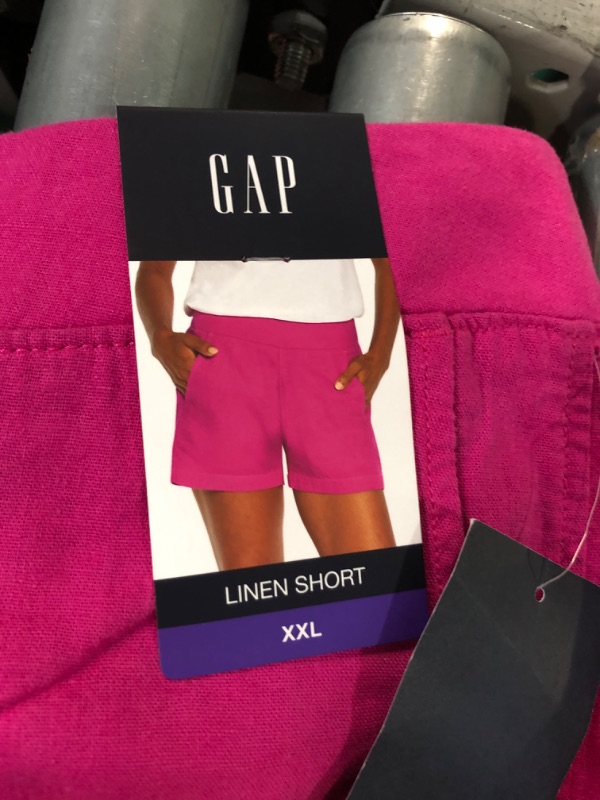 Photo 2 of Gap Ladies Linen Pull on Elastic Waistband Short XXL - 2 pack - Hot pink