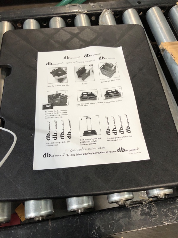 Photo 2 of dbest products Quik Cart Collapsible Rolling Crate on Wheels for Teachers Tote Basket 80 lbs Capacity Black