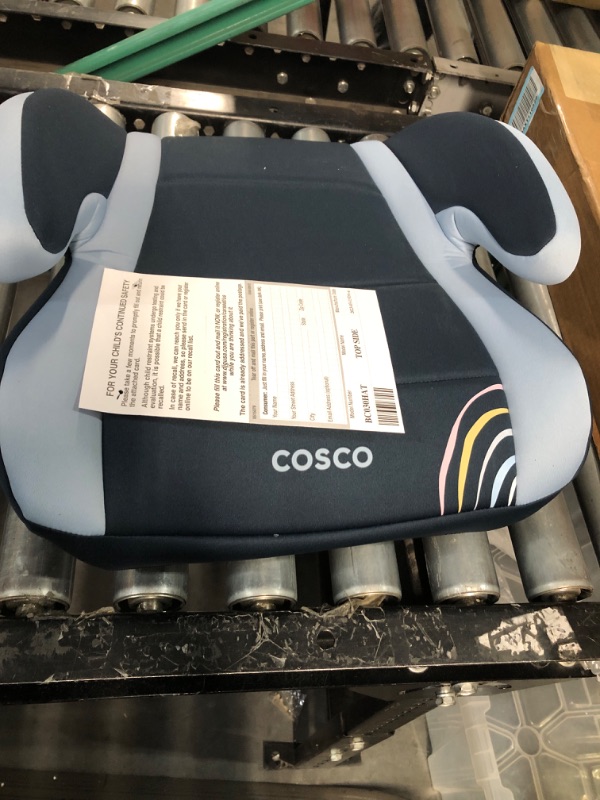 Photo 1 of Cosco Topside Backless Booster Car Seat, Lightweight 40-100 lbs, Rainbow