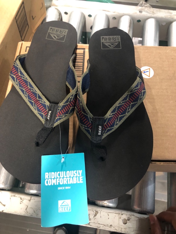 Photo 4 of Reef Newport Flip Flop in Navy/Red at Nordstrom, Size 12