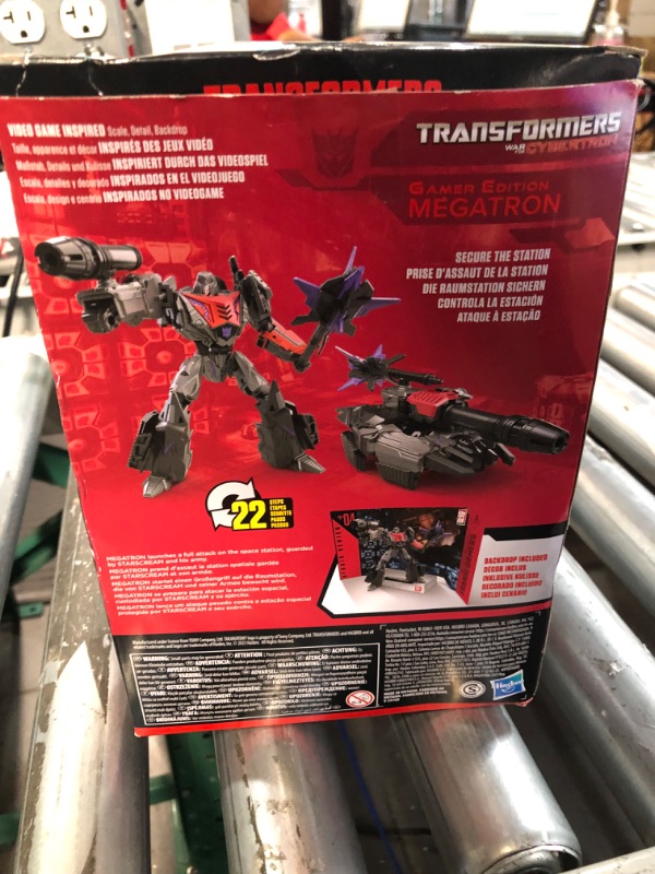 Photo 3 of (USED AND MISSING PIECES) Transformers Toys Studio Series Voyager Class 04 Gamer Edition Megatron Toy, 6.5-inch