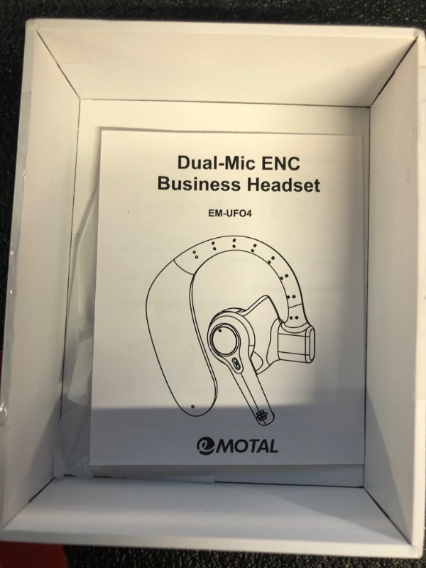 Photo 2 of emotal Dual-Mic AI Noise Cancelling Bluetooth Headset, IPX6,  EM-BT01