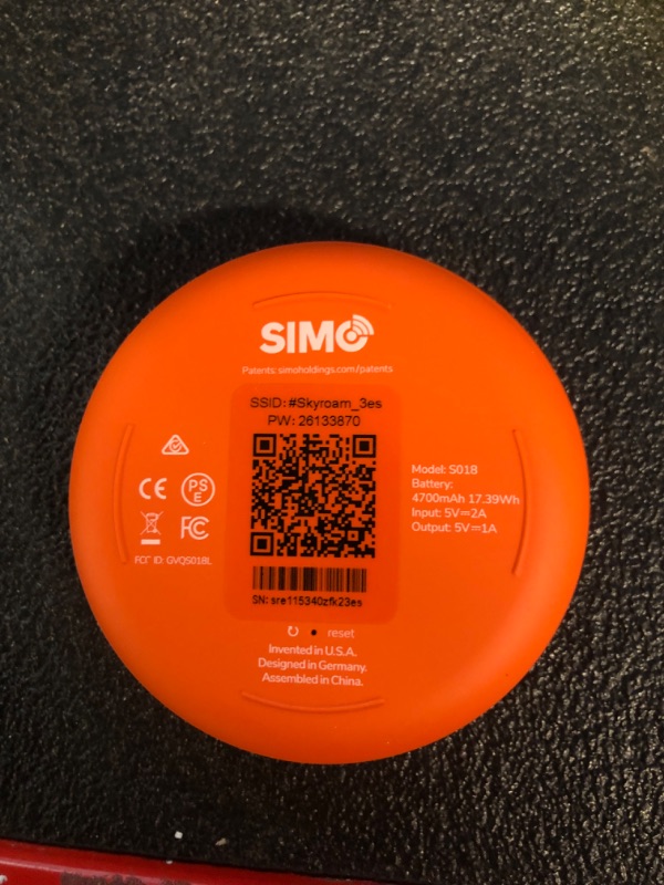 Photo 1 of SIMO Solis Lite 4G LTE Portable WiFi Mobile Hotspot 