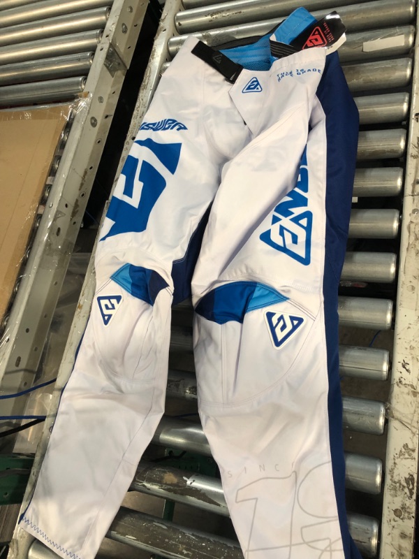 Photo 2 of Answer Racing 447284 Men's A23 Syncron CC Pant: Blue/White, 34 34 Blue/White