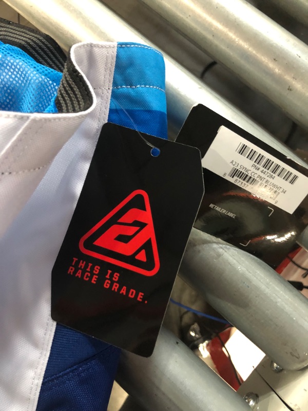 Photo 1 of Answer Racing 447284 Men's A23 Syncron CC Pant: Blue/White, 34 34 Blue/White