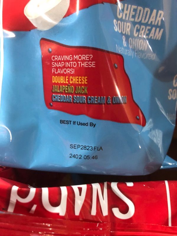 Photo 1 of *EXP:  9/23/23**Cheez-It Snap'd Cheese Cracker Chips,  7.5oz Bag (Pack of 6)