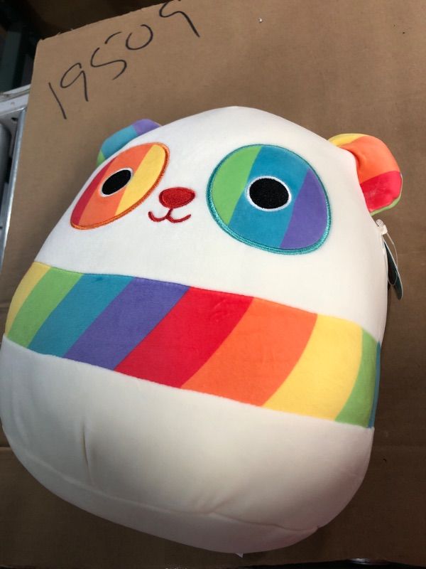 Photo 2 of Squishmallows 12-Inch Sarakee Pride Rainbow Panda - Medium-Sized Ultrasoft Official Kelly Toy Plush