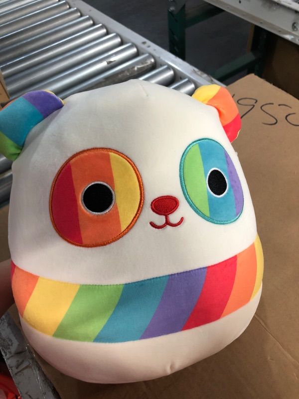 Photo 4 of Squishmallows 12-Inch Sarakee Pride Rainbow Panda - Medium-Sized Ultrasoft Official Kelly Toy Plush