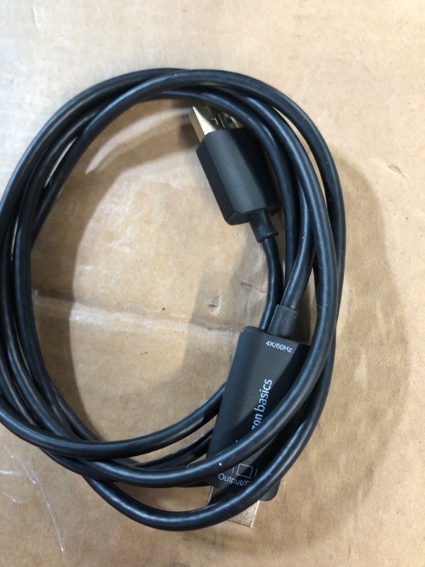 Photo 2 of Amazon Basics Uni-Directional DisplayPort to HDMI Display Cable 4K@60Hz - 6 Feet, Monitor 6 Feet Cable