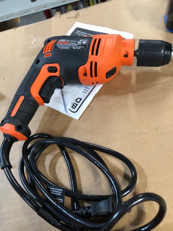 Photo 2 of (USED) BLACK+DECKER Hammer Drill, 6.5-Amp, 1/2-Inch ()