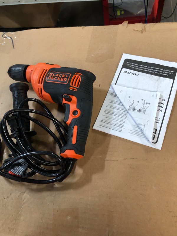 Photo 4 of (USED) BLACK+DECKER Hammer Drill, 6.5-Amp, 1/2-Inch ()