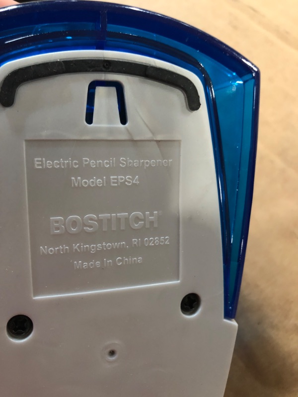 Photo 4 of BOSTITCH Compact Desktop Electric Pencil Sharpener, Blue