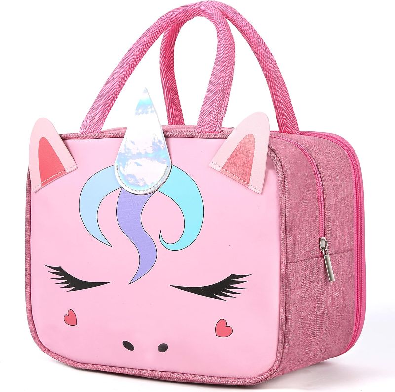 Photo 1 of (2 PACK)
Insulated Lunch Box Bag for Kids, Reusable Durable Lightweight Lunch Bag for Girls Boys, Keep Food Cold/Warm, Unicorn
