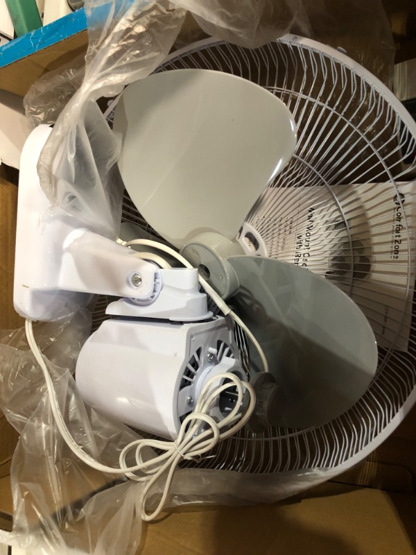 Photo 1 of **NEW PRIOR, TESTED POWERS ON  Comfort Zone CZ16WR 16" Quiet 3-Speed Wall Mount Fan with Remote Control