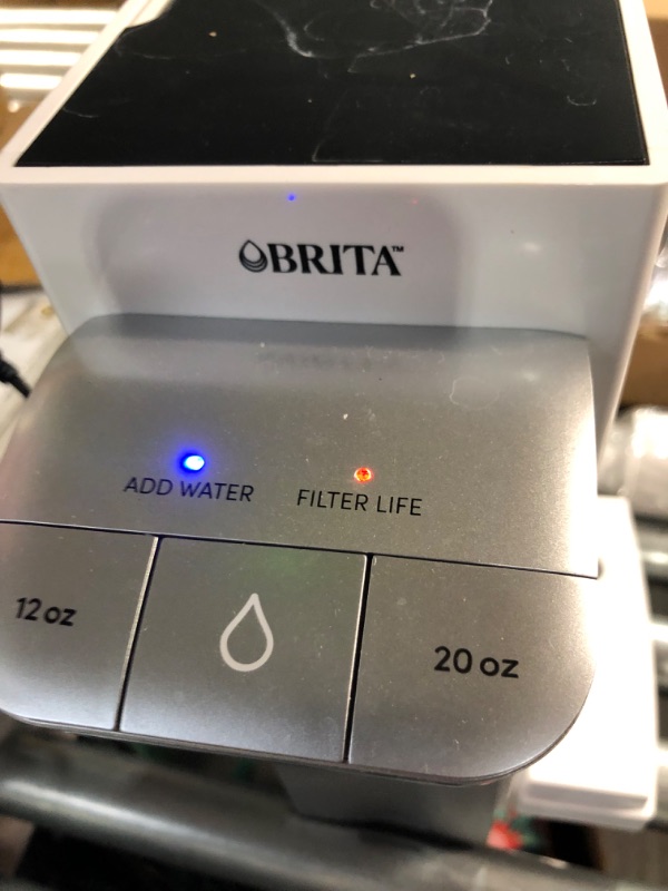 Photo 4 of **USED PRIOR**  Brita Hub Instant Powerful Countertop Water Filter System, 12 Cup Water Reservoir, Includes 6 Month Carbon Block Filter, White, 87340040094873401
`