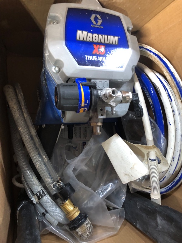 Photo 5 of **FOR PARTS ONLY**  Graco Magnum 262800 X5 Stand Airless Paint Sprayer, Blue Magnum X5 Airless Paint Sprayer