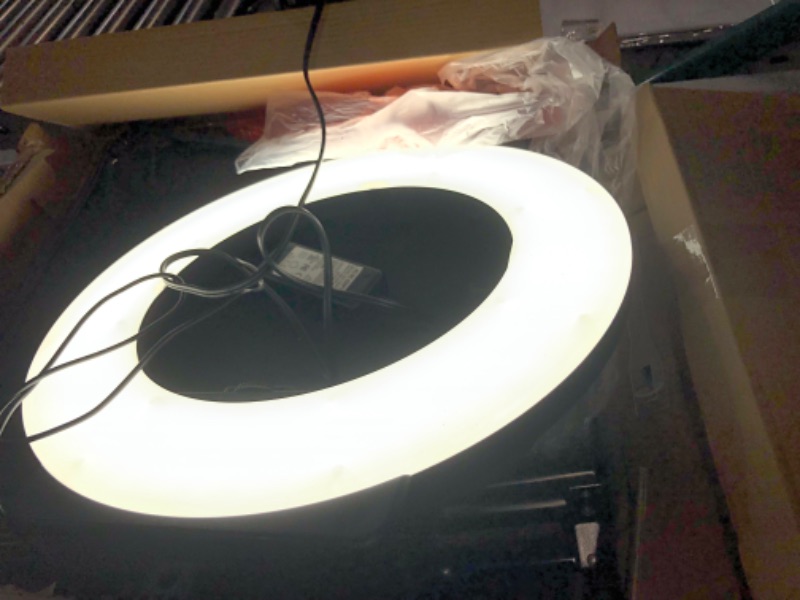 Photo 1 of **LIKE NEW, TESTED WORKS** Neewer Ring Light Kit:18"/48cm Outer 55W 5500K Dimmable LED Ring Light, Light Stand, Carrying Bag for Camera,Smartphone,YouTube,TikTok,Self-Portrait Shooting, Black, Model:10088612