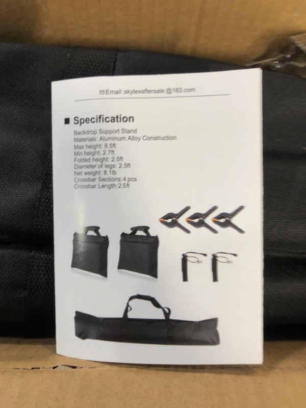 Photo 1 of **NEW** Backdrop Stand 8.5x10ft, ZBWW Photo Video Studio Adjustable Backdrop Stand for Parties, Wedding, Photography, Advertising Display 8.5*10 ft