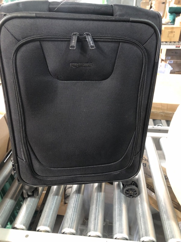 Photo 4 of *USED Amazon Basics Expandable Softside Carry-On Spinner Luggage Suitcase With TSA Lock And Wheels - 23 Inch, Black Black 23-inch Solid