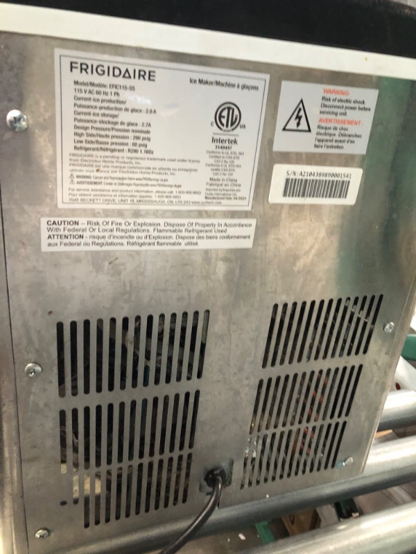 Photo 1 of **PARTS ONLY** *USED/DIRTY* Frigidaire EFIC115 Extra Large Ice Maker, Stainless Steel