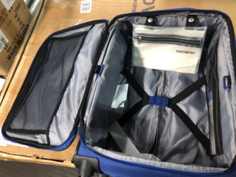 Photo 3 of Samsonite Aspire DLX Softside Expandable Luggage with Spinner Wheels, Blue Depth, Carry-On 20-Inch Carry-On 20-Inch Blue Depth