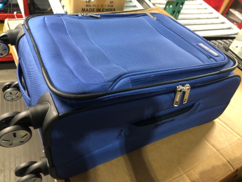 Photo 2 of Samsonite Aspire DLX Softside Expandable Luggage with Spinner Wheels, Blue Depth, Carry-On 20-Inch Carry-On 20-Inch Blue Depth