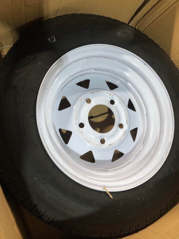 Photo 3 of 480-12 4.80x12 4.80-12 4.8-12 Trailer Tires with 12'' Rims, 5 Lug on 4.5'', Load Range C 6PR