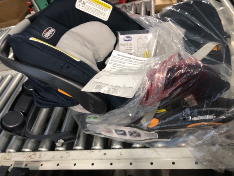 Photo 1 of Chicco Bravo 3-in-1 Trio Travel System, Bravo Quick-Fold Stroller with KeyFit 30 Infant Car Seat and base, Car Seat and Stroller Combo | Brooklyn/Navy Brooklyn Bravo